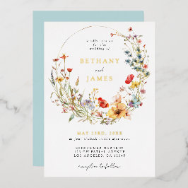 Invitation du Mariage Fleur sauvage Aquarelle
