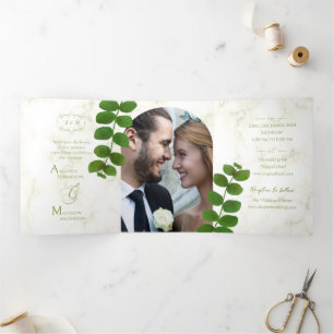 Invitation du mariage Green Chic
