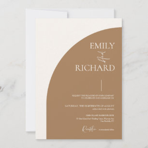 Invitation du Mariage QR à demi-arc moderne