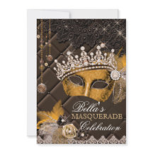 Invitation du Mis Quince Anos Masquerade Party