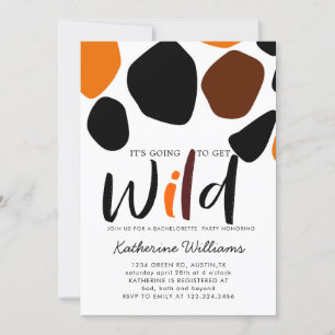 Invitation du Motif animal sauvage