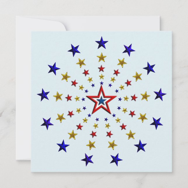 Invitation du motif du Parti des étoiles patriotiq (Devant)
