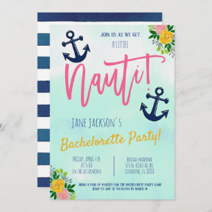 Invitation du Nautical Bachelorette Party