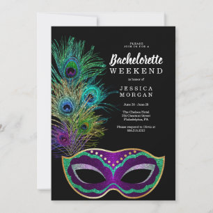 Invitation du New Orleans Mardi Gras Bachelorette 