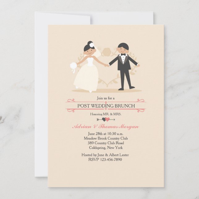 Invitation du nouveau Mariage de poste M. & Mme Br (Devant)