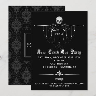 Invitation du Nouvel An gothique