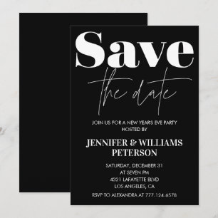 Invitation du Nouvel An, sauvegardez la date