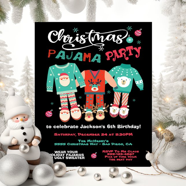 Invitation du Pajama Party de Noël (Créateur téléchargé)