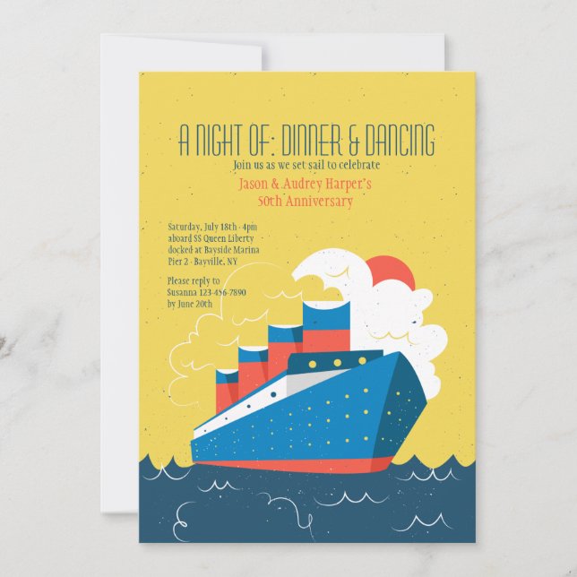 Invitation du paquebot de croisière (Devant)