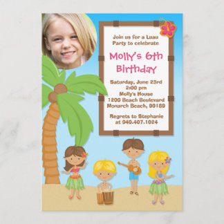 Invitation du parti Anniversaire de enfant de Luau