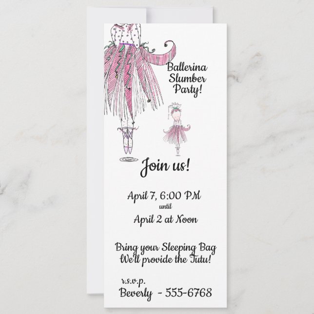 Invitation du parti Ballerina Stwood (Devant)