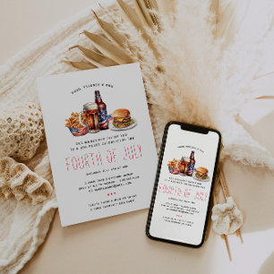 Invitation du parti BBQ du 4 juillet Patriotique