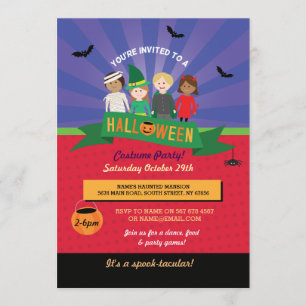 Invitation du parti Citrouille Halloween Kid's Cos
