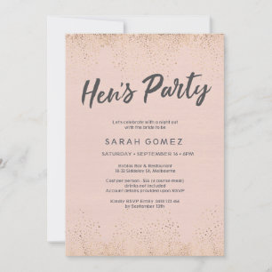 Invitation du parti de Blush Pink Hen