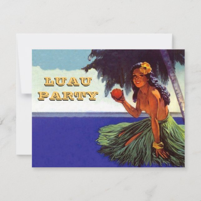 INVITATION DU PARTI DE DANSE LUAU HULA ~ SWEET SIX (Devant)
