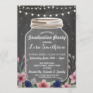 Invitation du parti de graduation rustique Jar Cha