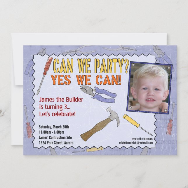 Invitation du Parti de la construction avec photo (Devant)