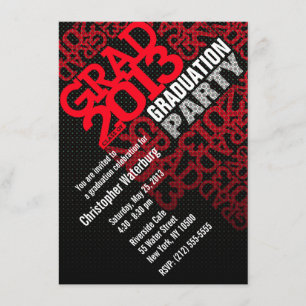 Invitation du Parti de la graduation 2013 Rouge 9