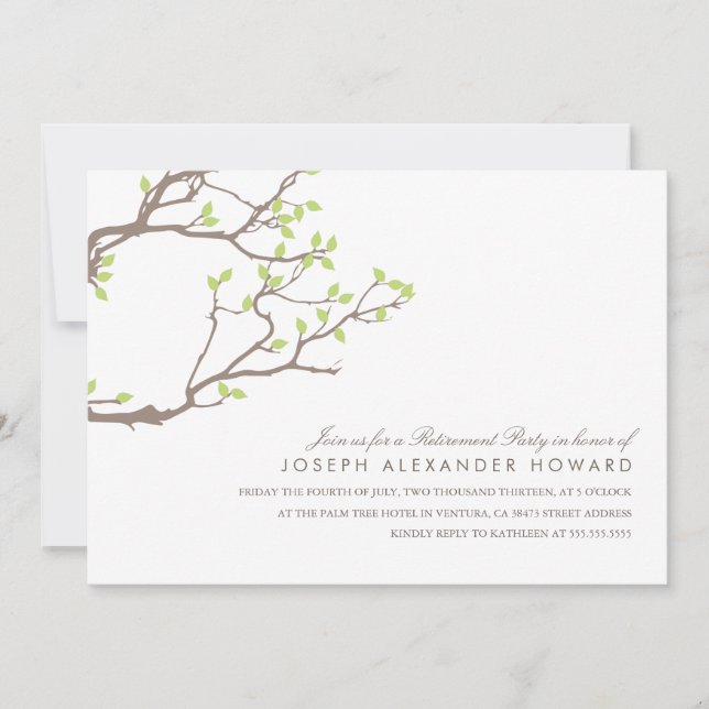 Invitation du Parti de la retraite des bienheureus (Devant)