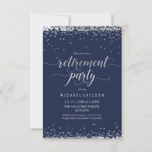 Invitation du parti de retraite - Argent élégant,