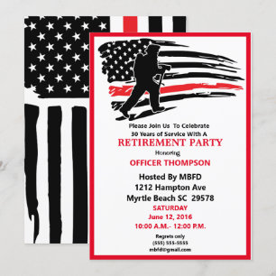 Invitation du parti de retraite des pompiers