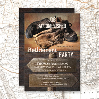 Invitation du parti de retraite Rustique Boots