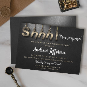 Invitation du parti de retraite surprise Black and