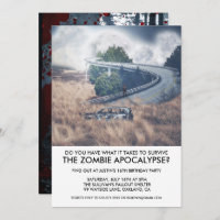 Invitation du parti de survie Zombie Apocalypse