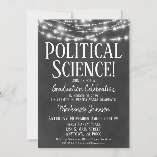 Invitation du Parti d'études en sciences politique (Devant)