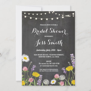 Invitation du parti Fête de l'mariée Rustic Wild F