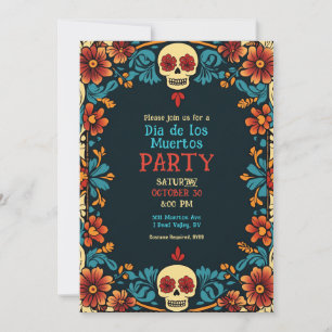 Invitation du parti 💀 Floral Día de Muertos