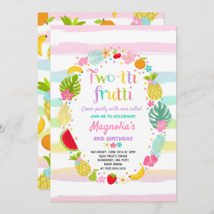 Invitation du Parti Frutti à deux tti 2e fête d'an