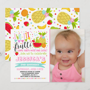 Invitation du Parti Frutti à deux tti 2e fête d'an