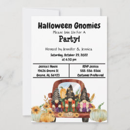 Invitation du parti Gnome d'Halloween