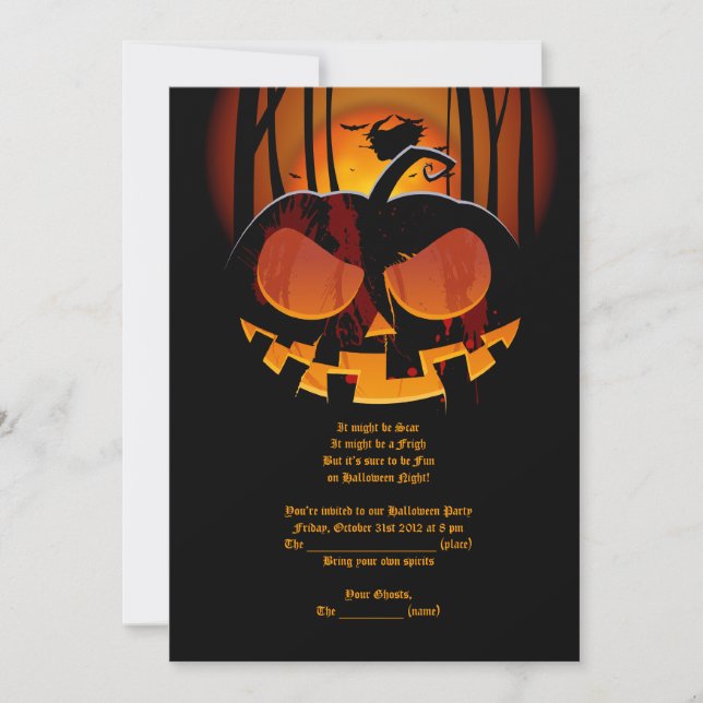 Invitation du parti Halloween (Devant)