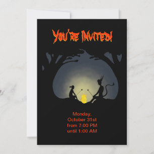 Invitation du parti Halloween - Camp Fire Alien