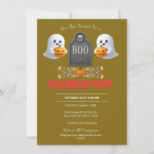 Invitation du parti Halloween du bureau éffrayant