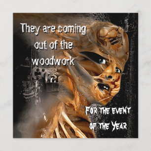 Invitation du parti Halloween hors du bois