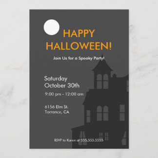 Invitation du parti Halloween House