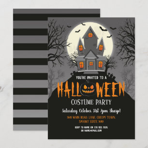 Invitation du parti Halloween House Déplaisant