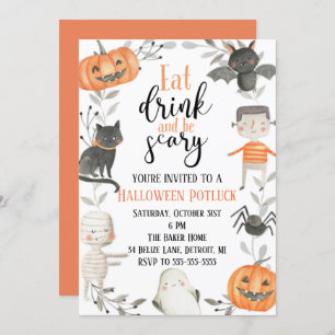 Invitation du parti Halloween Potluck