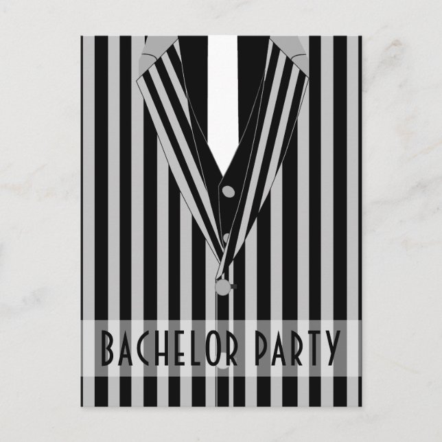 Invitation du parti mafia Suit Bachelor Party (Devant)