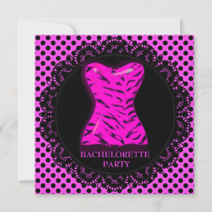 INVITATION DU PARTI MODERNE APINK POLKA DOT BACHEL