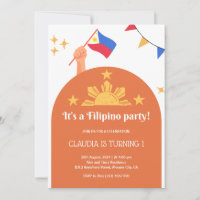 Invitation du parti philippin Anniversaire Dîner I