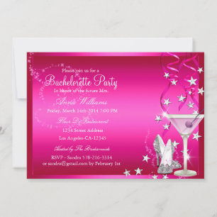 Invitation du parti Pink Sparkle Bachelorette