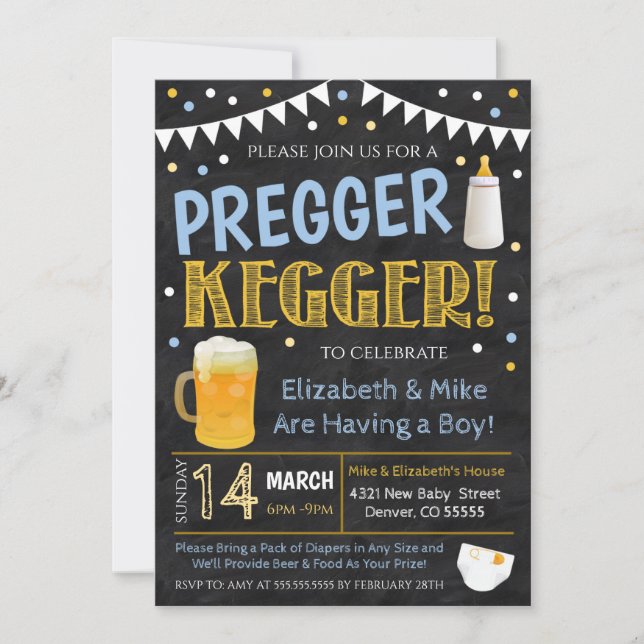 Invitation du parti Pregger Kegger (Devant)