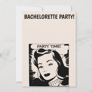 INVITATION DU PARTI RETRO WOMAN BACHELORETTE