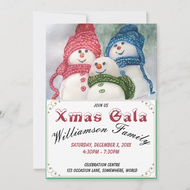 INVITATION DU PARTI SNOWMEN GALA (Devant)