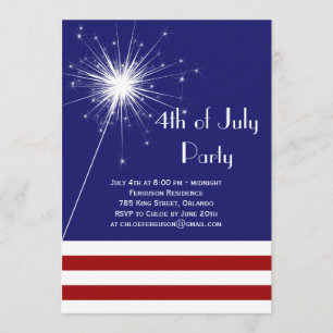 Invitation du parti Sparkler 4 juillet