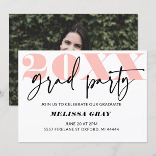 Invitation du Pastel Ombre Grad Party Pink